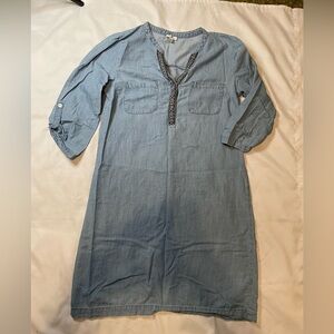 Spense size 8 quarter sleeve midi denim dress